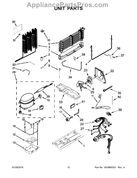 Parts for Whirlpool WRF560SEYM05: Unit Parts - AppliancePartsPros.com