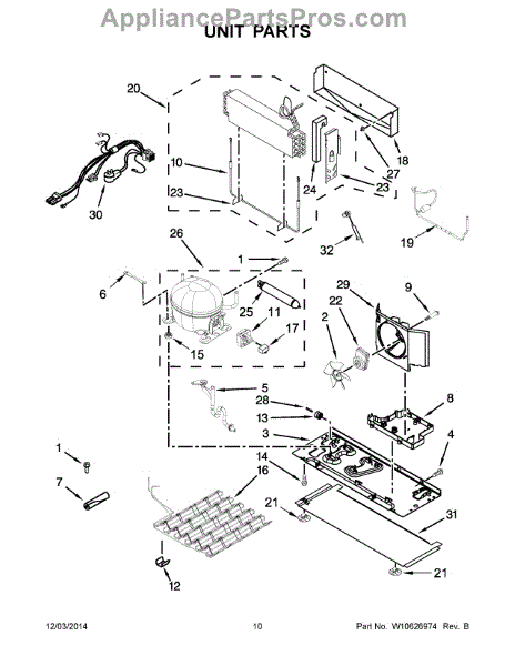 Parts for Whirlpool WRF736SDAM11: Unit Parts - AppliancePartsPros.com