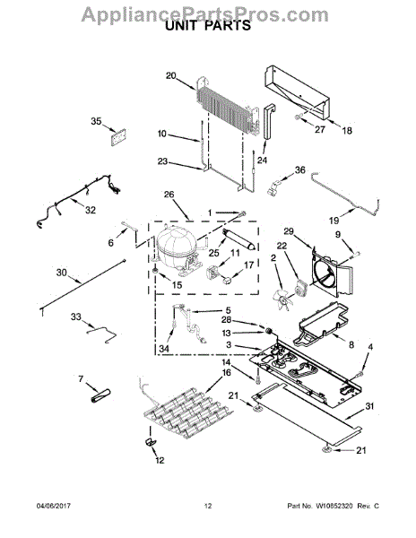 Parts for Whirlpool WRF736SDAM14: Unit Parts - AppliancePartsPros.com