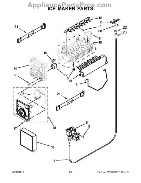 Parts for Whirlpool WRS322FDAM04: Ice Maker Parts - AppliancePartsPros.com