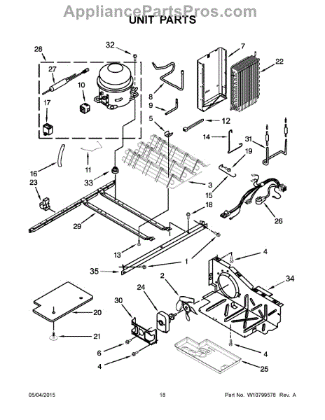Parts for Whirlpool WRS325FNAH01: Unit Parts - AppliancePartsPros.com
