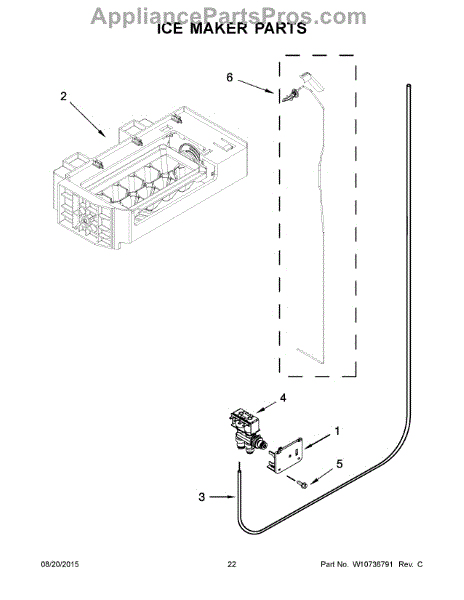 Parts for Whirlpool WRS973CIDM00: Ice Maker Parts - AppliancePartsPros.com