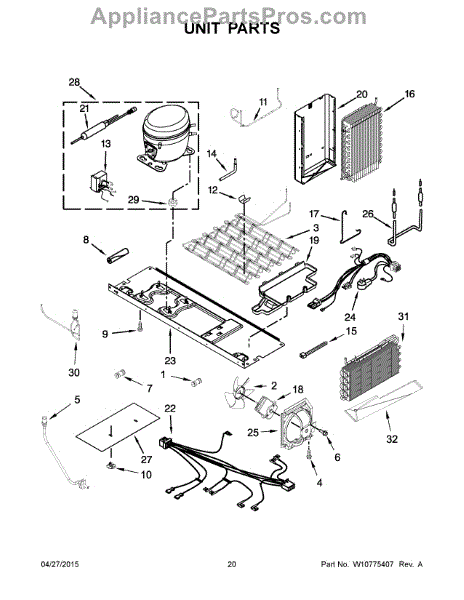 Parts for Whirlpool WRS975SIDM00: Unit Parts - AppliancePartsPros.com