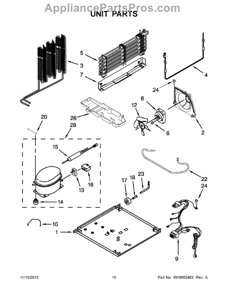 Parts for Whirlpool WRT138TFYS02: Unit Parts - AppliancePartsPros.com