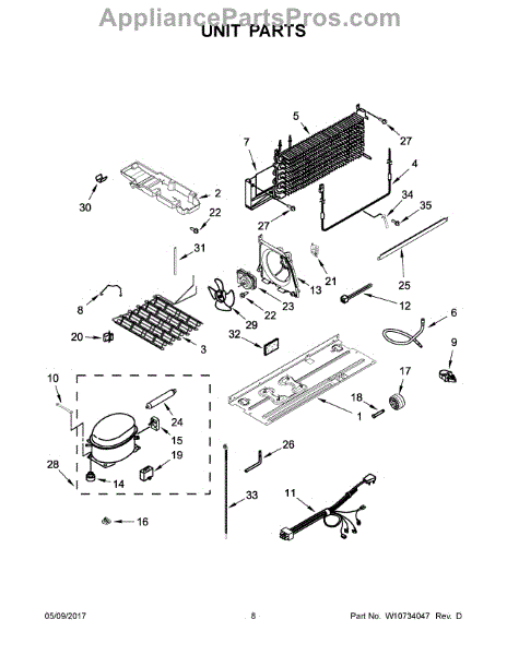 Parts for Whirlpool WRT311FZDB00: Unit Parts - AppliancePartsPros.com