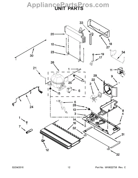 Parts for Whirlpool WRX988SIBM00: Unit Parts - AppliancePartsPros.com