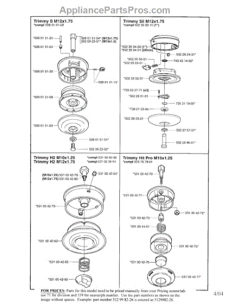 Parts for Husqvarna 323L: Page 1 Parts - AppliancePartsPros.com