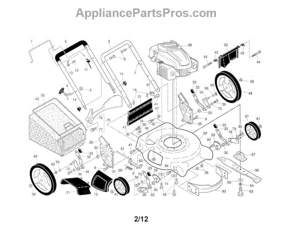 Parts for Husqvarna 917384516: Lawn Mower Parts - AppliancePartsPros.com