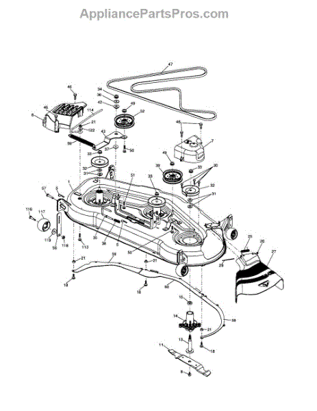 Parts for Husqvarna GT2254: Mower Deck Parts - AppliancePartsPros.com