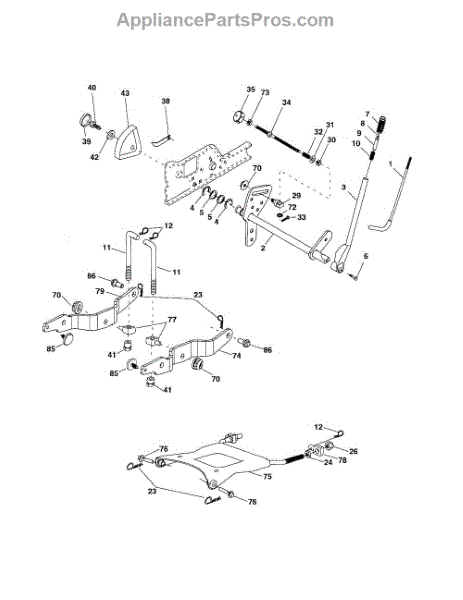 Parts for Husqvarna GTH2654: Lift Assembly Parts - AppliancePartsPros.com