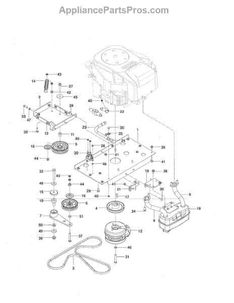 Parts for Husqvarna MZ5425S: Engine Plate Parts - AppliancePartsPros.com