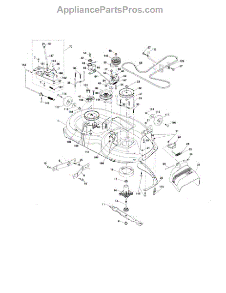 Parts for Husqvarna YT1942T: Mower Deck Parts - AppliancePartsPros.com