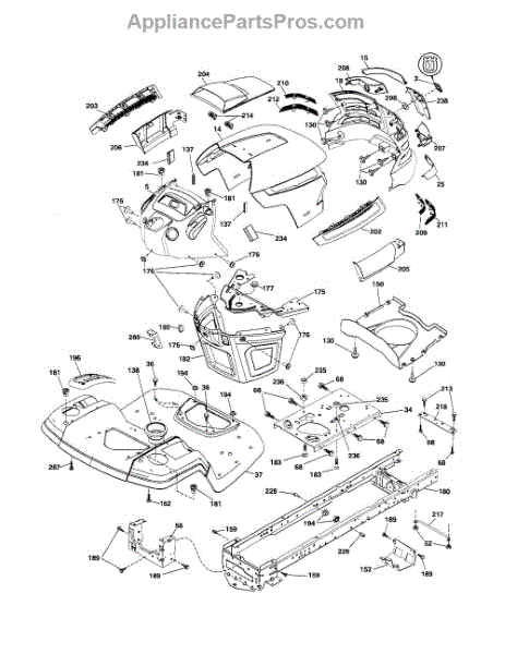 Parts for Husqvarna YTH2042: Chassis Parts - AppliancePartsPros.com