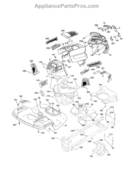 Parts for Husqvarna YTH2042: Chassis Parts - AppliancePartsPros.com