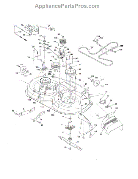 Parts For Husqvarna Yth2042 Mower Deck Parts 8125