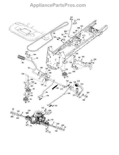 Parts For Husqvarna Yth2042 Drive Parts 2901