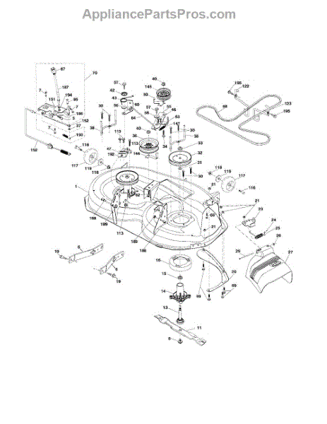 Parts for Husqvarna YTH2042: Mower Deck Parts - AppliancePartsPros.com