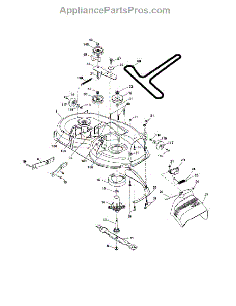 Parts for Husqvarna YTH20F42T: Mower Deck Parts - AppliancePartsPros.com