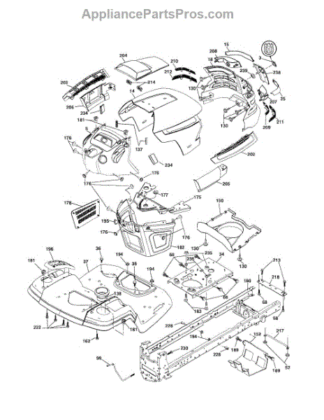 Parts for Husqvarna YTH20K46: Chassis Parts - AppliancePartsPros.com