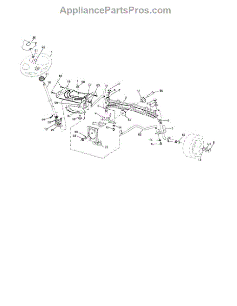 Parts for Husqvarna YTH20K46: Steering Parts - AppliancePartsPros.com