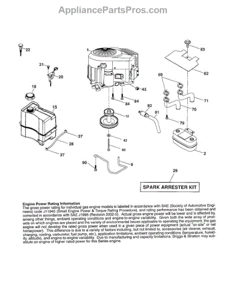 Parts for Husqvarna YTH2246: Engine Parts - AppliancePartsPros.com