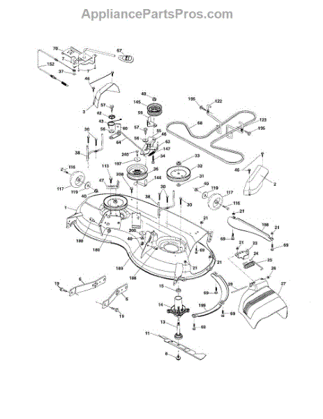 Parts for Husqvarna YTH2246: Mower Deck Parts - AppliancePartsPros.com