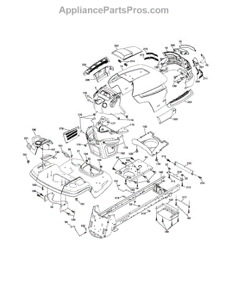 Parts for Husqvarna YTH2448T: Chassis Parts - AppliancePartsPros.com