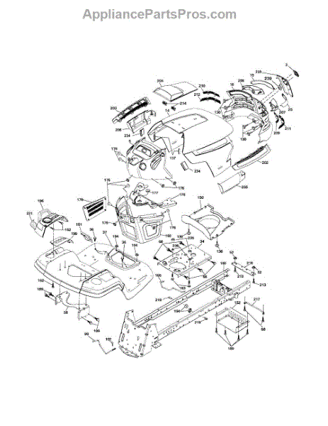 Parts for Husqvarna YTH2454: Chassis Parts - AppliancePartsPros.com