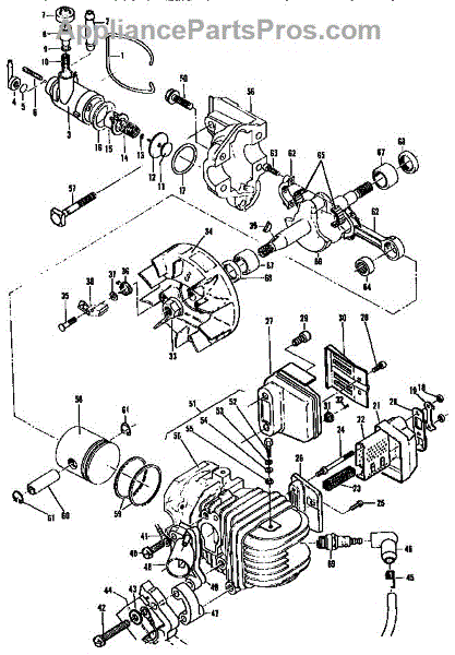 Parts for Mcculloch EAGER BEAVER 2.1 600132-02: Power Head Assembly ...