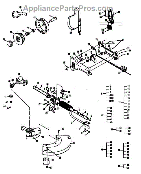 Parts for Mcculloch TITAN 2360 12-400062-03: Shaft / Shield / Cutter ...