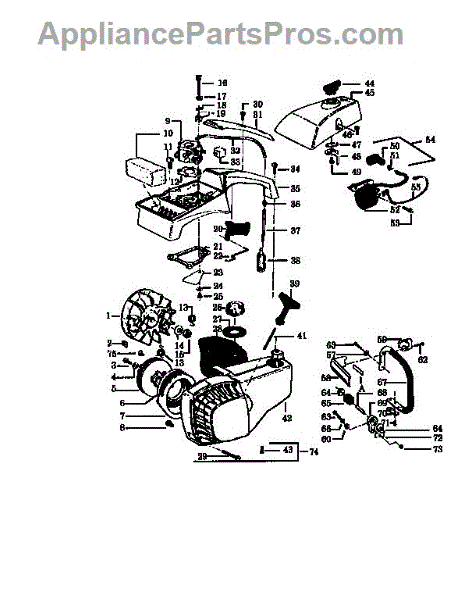 Parts for Poulan 2300AV: Model 2300 Av-Type I & Ii (only) Parts ...