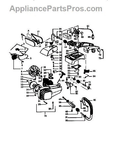 Parts for Poulan 2300AV: Early Model 2300 Cva (only) Parts