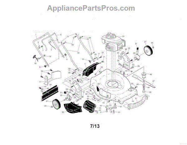 Parts for Poulan 961440008: Engine / Housing / Handle Parts