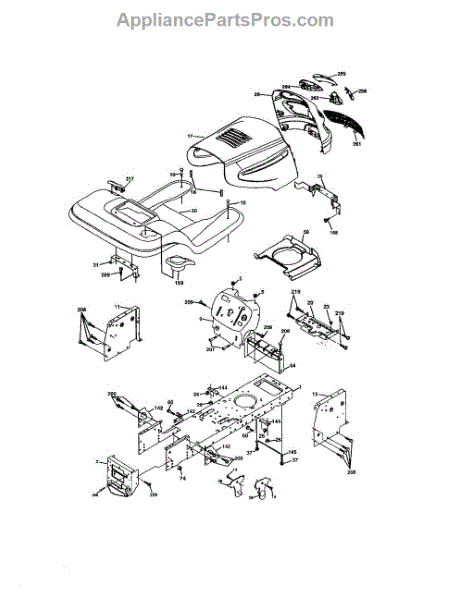 Parts for Poulan PD22H42STA: Chassis Parts - AppliancePartsPros.com