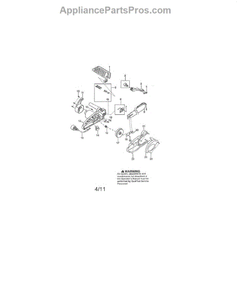 Parts for Poulan PLN1514: Chainsaw Parts - AppliancePartsPros.com