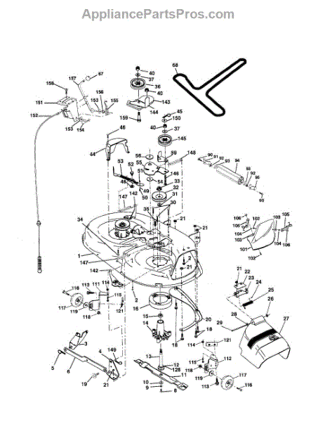 Parts for Poulan PR20H42STA: Mower Deck Parts - AppliancePartsPros.com