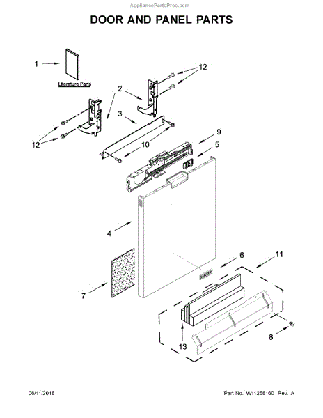 Parts for Maytag MDB4949SHZ0: Door and Panel Parts - AppliancePartsPros.com