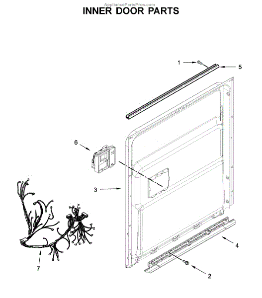 Parts for KitchenAid KDFE104HPS0 Inner Door Parts