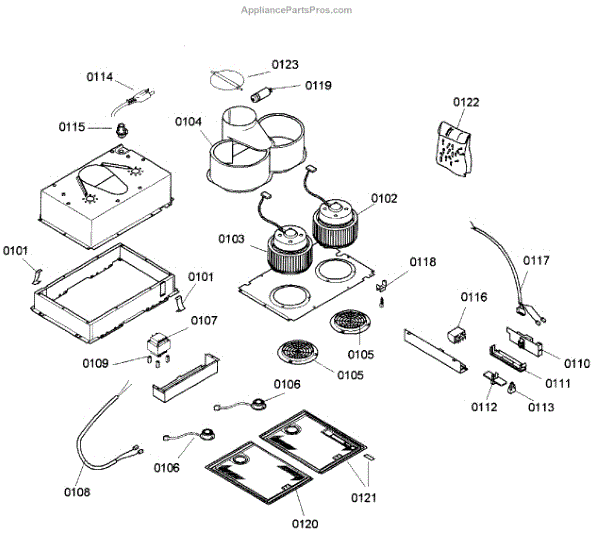 Parts for Thermador VCI21CS/01 Range Hood Parts