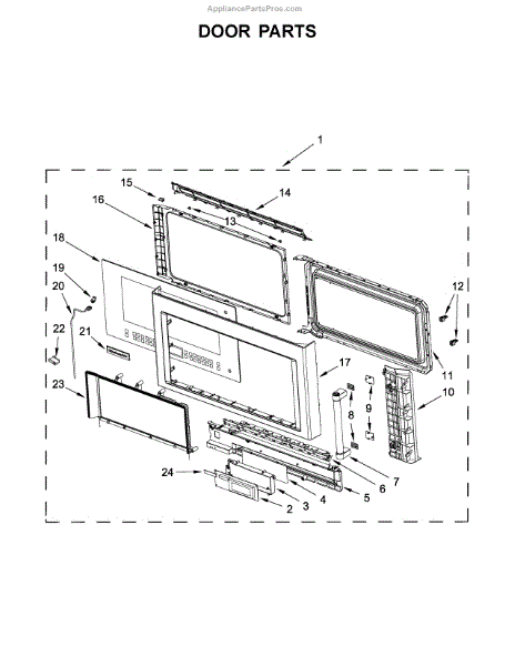 Parts for KitchenAid KMHC319ESS3: Door Parts - AppliancePartsPros.com