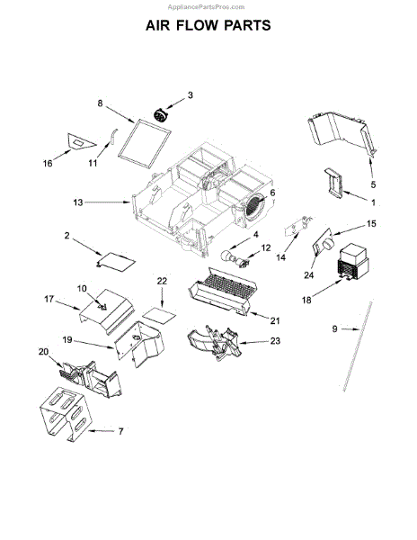 Parts for KitchenAid KMHC319ESS3: Air Flow Parts - AppliancePartsPros.com