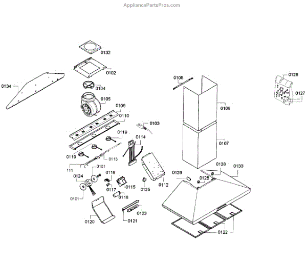 Parts for Thermador HMCB42FS/02 Range Hood Parts