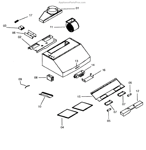 Parts for Thermador HSB30BS/01: Range Hood Parts - AppliancePartsPros.com