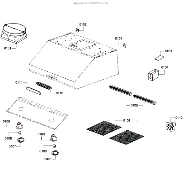 Parts for Thermador HMWN30FS/01 Range Hood Parts