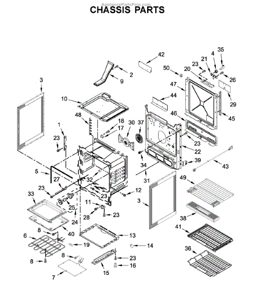 Parts for KitchenAid KSIB900ESS2: Chassis Parts - AppliancePartsPros.com