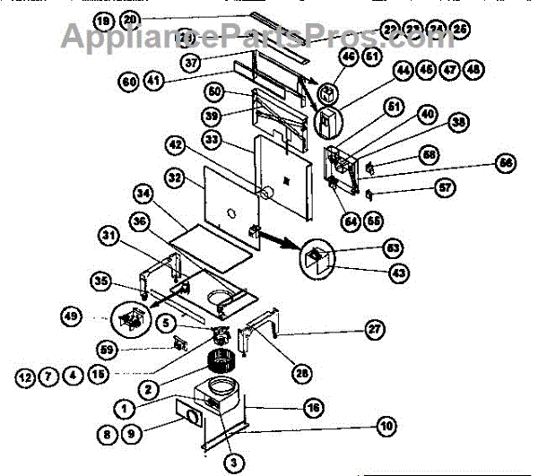 Parts for Thermador RDSS30Q Downdraft and VTN30RQ Blower Parts