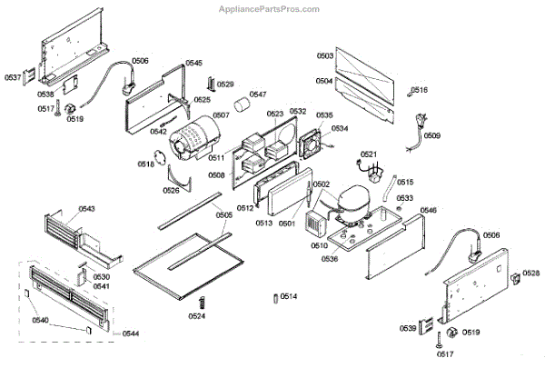 Parts for Thermador T24IR70NSP/02: Compressor Parts