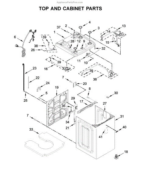 Parts for Maytag MVWB965HC0: Top and Cabinet Parts - AppliancePartsPros.com