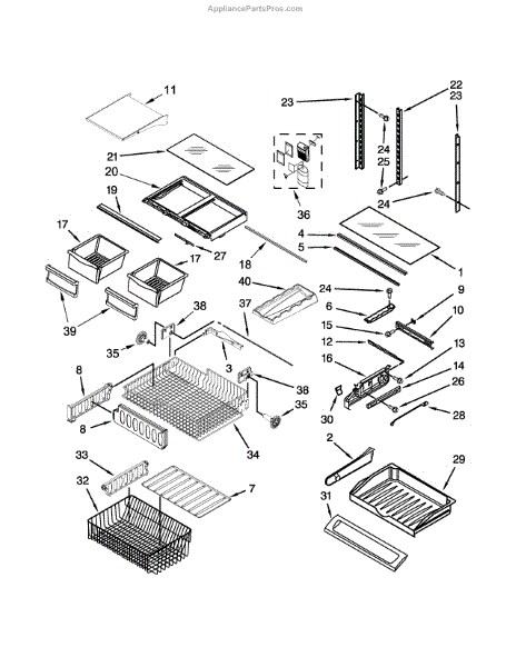 Parts for Jenn-Air JFC2089BEM00: Shelf Parts - AppliancePartsPros.com