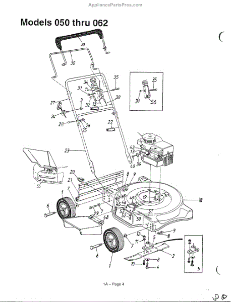 Parts for Mtd 116-084A000: Rotary Mowers / Models 050-062 Parts ...